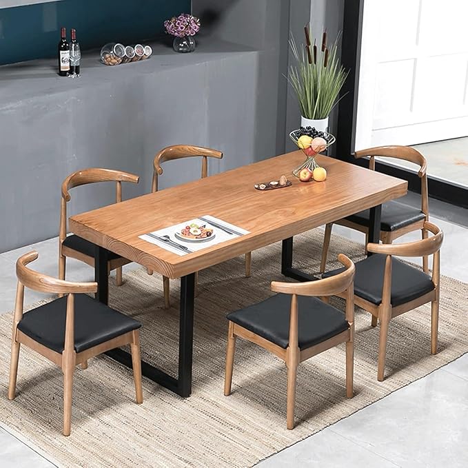 Solid Wood Dining Table Modern Minimalist Durable Stylish by Unknown