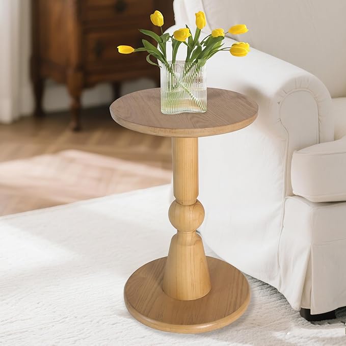Round Side Table, 11.6 Inch Modern Accent End Table - Image 7