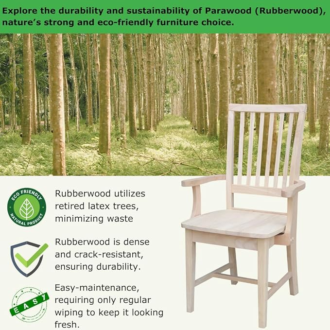IC International Concepts Mission Side Chair - Image 4