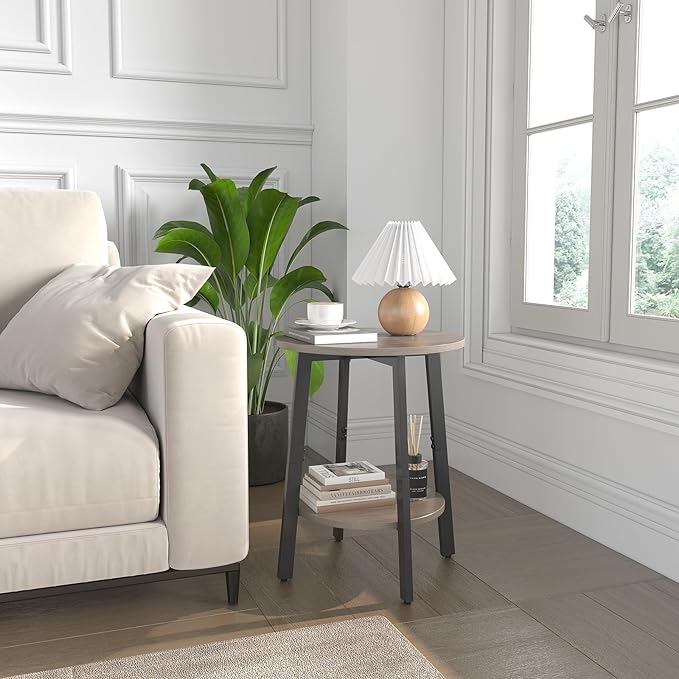 Side Table, Small Round End Table - Image 4