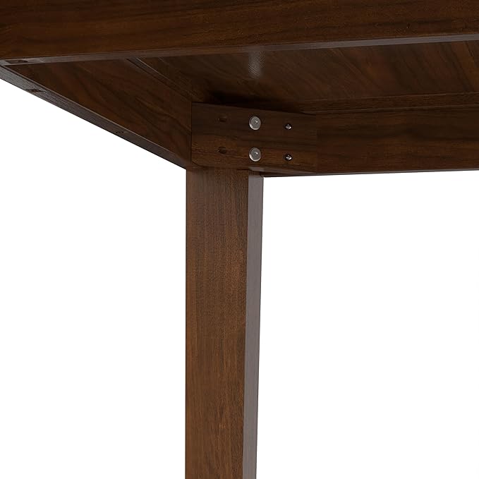 SIMPLIHOME Eastwood Dining Table, Solid Wood Walnut Veneer in Walnut, 66 x 40 - Image 12