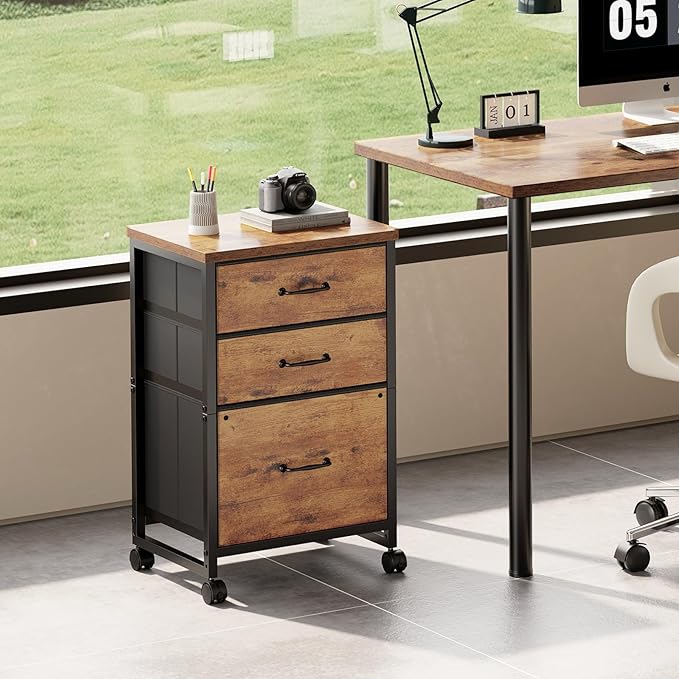 3 Drawer Mobile File Cabinet - Image 2