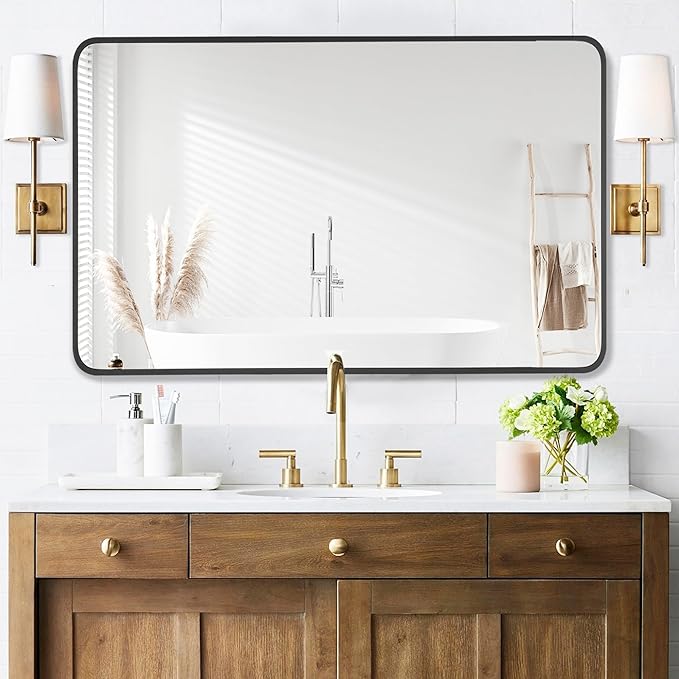 30x48 Inch Rectangle Bathroom Mirror - Image 3