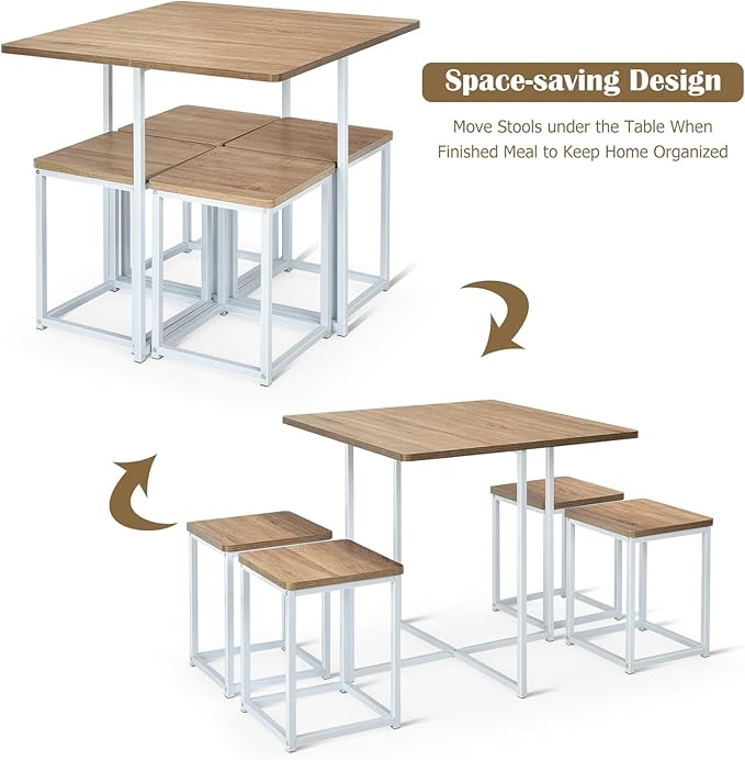 Giantex 5 Piece Dining Table Set, Dining Set - Image 2