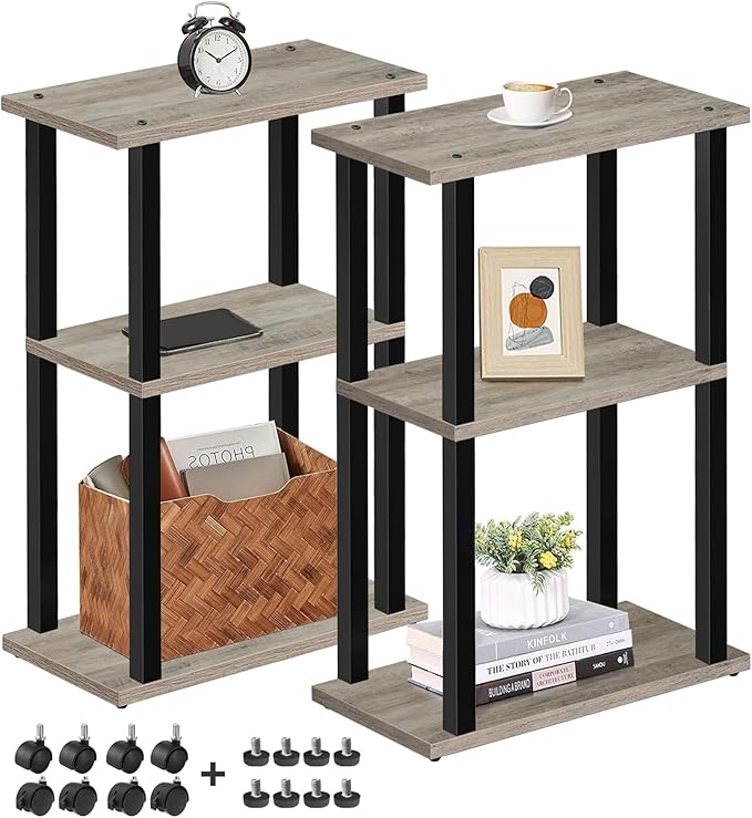 TUTOTAK Small Side Table, Narrow End Table, Bedside Table, Couch Side Table by WelcometotheTUTOTAKHome