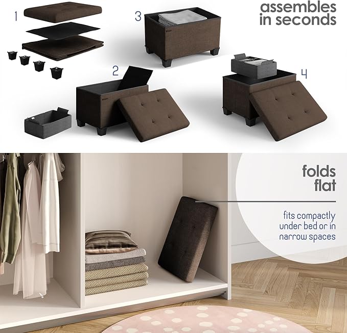STORAGEBUD Storage Ottoman Cube - Image 9