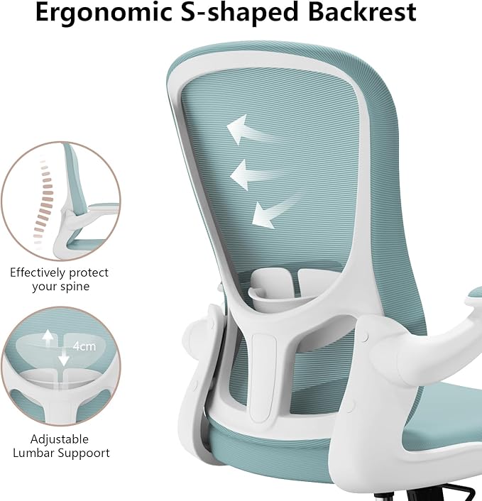 Ergonomic Office Chair, Comfort Swivel Home Office Task Chair, Breathable Mesh - Image 6