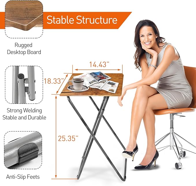 Tv Trays Folding Tv Table, Dinner Table - Image 4