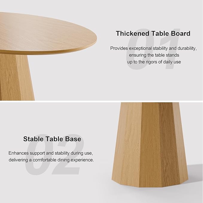 Casaphoria 67" Oval Dining Table, Modern Wood Kitchen Table - Image 5