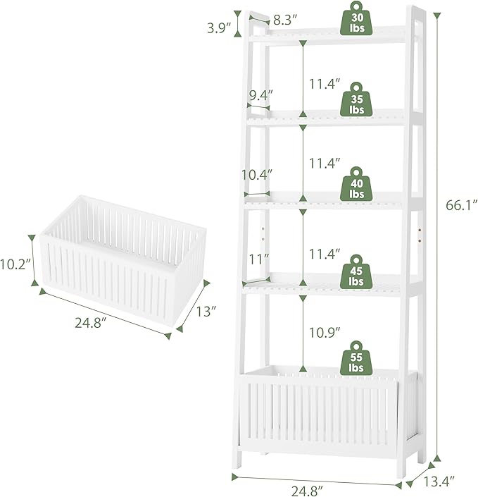 Bamjoy Bamboo White Bookshelf - Image 2