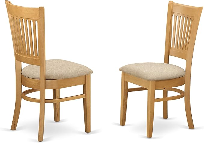 East West Furniture ESVA3-OAK-C 3 Piece Dining Table Set - Image 4