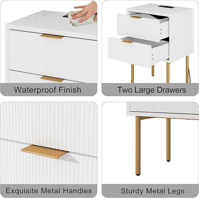 Nightstand, Small Bedside Table - Image 7