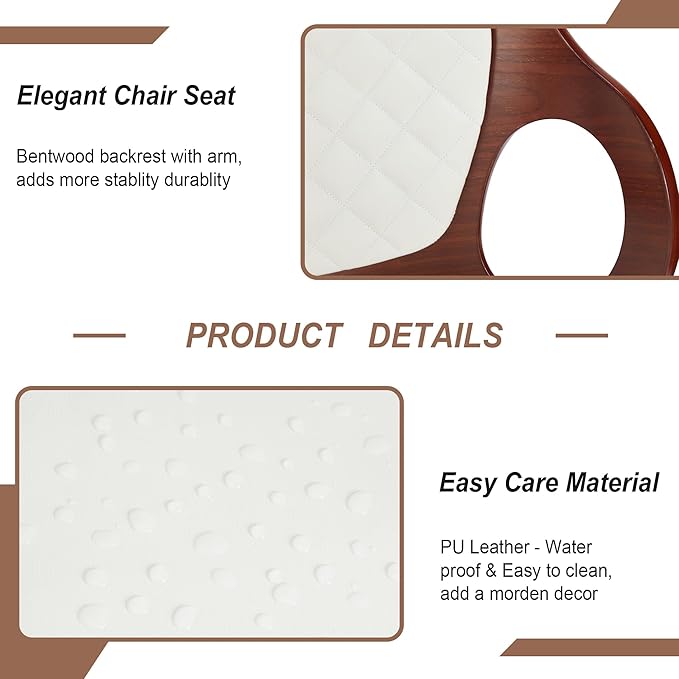 VECELO Bar Stool Set of 4, Kitchen Island Stools - Image 7