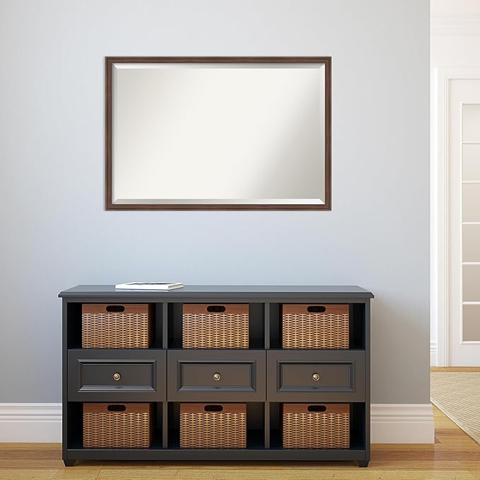 Amanti Art Brown Bathroom Mirror - Image 5