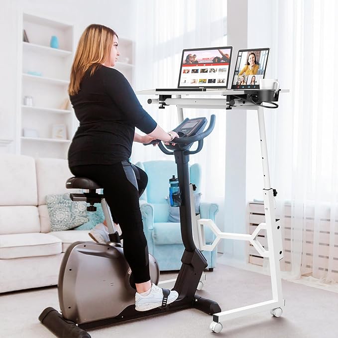 Small Standing Desk with Wheels, Portable Treadmill Desk, Rolling Desk - Image 2