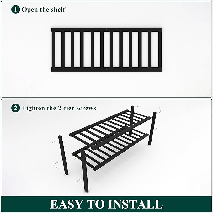Smiry Shoe Rack, 2 Tier Bamboo Shoe Organizer, Stackable Free Standing Wooden - Image 6