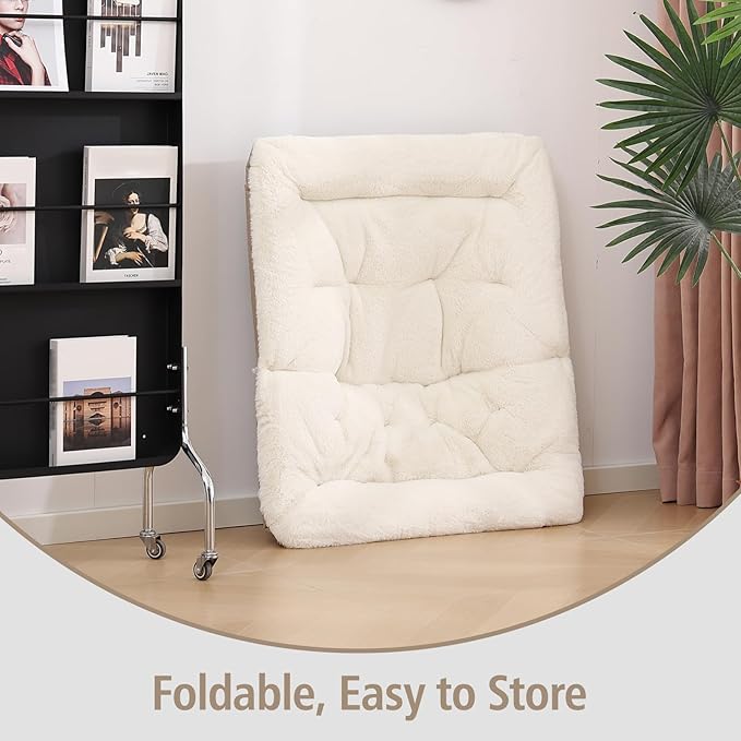 Welnow Comfy Saucer Chair with Ottoman, Oversized Folding Reading Chair - Image 5