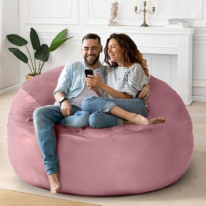 HABUTWAY Bean Bag Chair: Giant 5' Memory Foam Furniture Bean Bag Chairs - Image 2