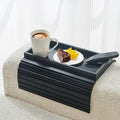 Bamboo Sofa Arm Tray, Anti Falling Couch Arm Tray Table, Foldable Couch Armrest by LOVYANXUE