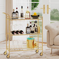 Gold Bar Cart, Home Bar Serving Cart by Alihdrna