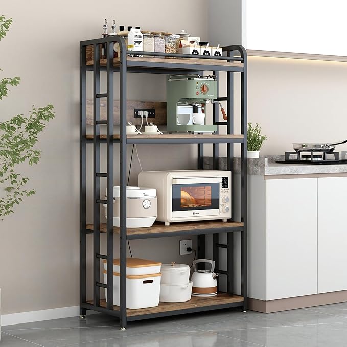 Adjustable 4-Tier Heavy Duty Kitchen Baker's Rack by METYERRY