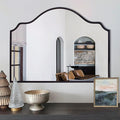 Chende Black Arched Mirror, Modern Scalloped Mirror by ChendeMirror