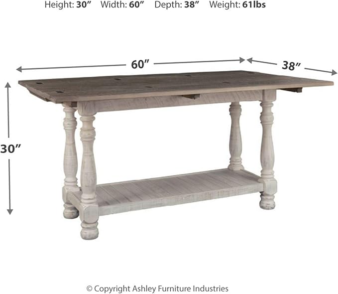 Signature Design by Ashley Havalance Farmhouse Sofa Table, Flip Top Design - Image 3