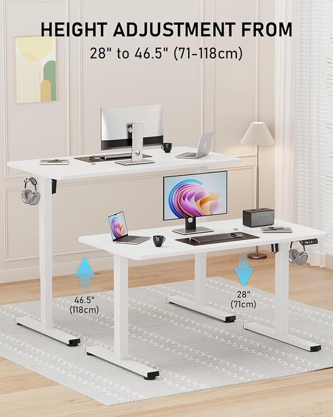 Standing Desk, Small Height Adjustable Electric Stand up Desk - Image 3