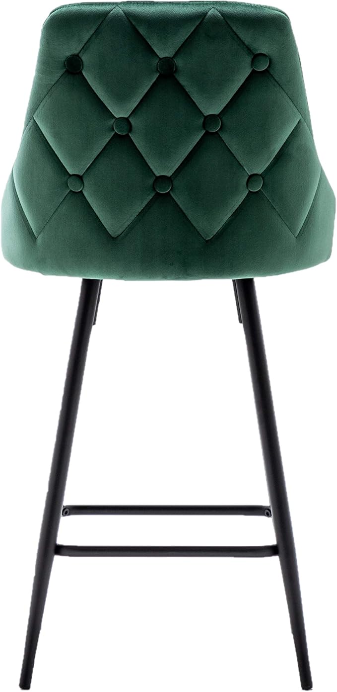 BTEXPERT Set of 2 Pack, Premium upholstered Dining 25" High Back Stool Bar - Image 4
