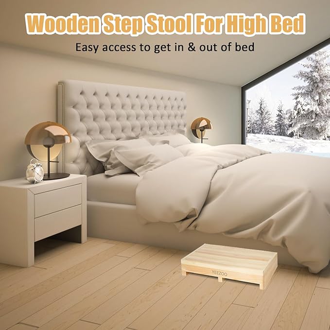 Wooden one Step Stool- Solid Pine Wood Step Riser - Image 7