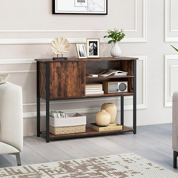 41" Console Table with Storage Shelf, Entryway Table with Storage, Behind Couch - Image 2