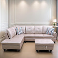 L Shaped Sectional Couches, Leather Couch Modular Sectional Sofa by FONTOI
