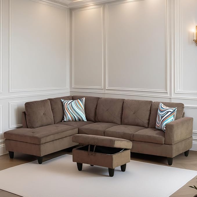 L Shaped Sectional Couch Sofa, Modern Couches - Image 3