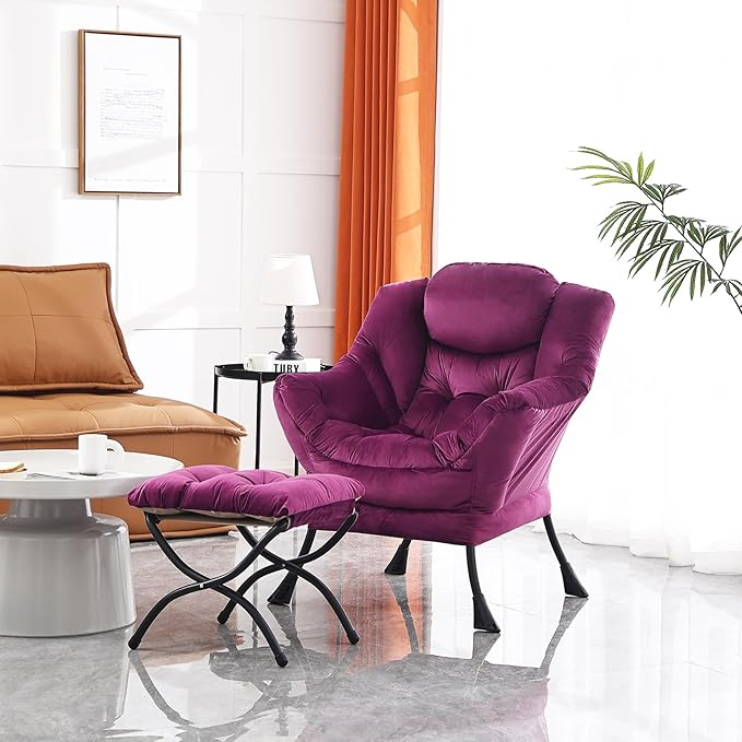 Lazy Chair and Ottoman, Large Accent Lounge Chair - Image 5