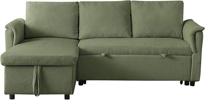 Ball & Cast Reversible Sectional Sofa Couch, L-Shape Sleeper Sofa Bed - Image 10