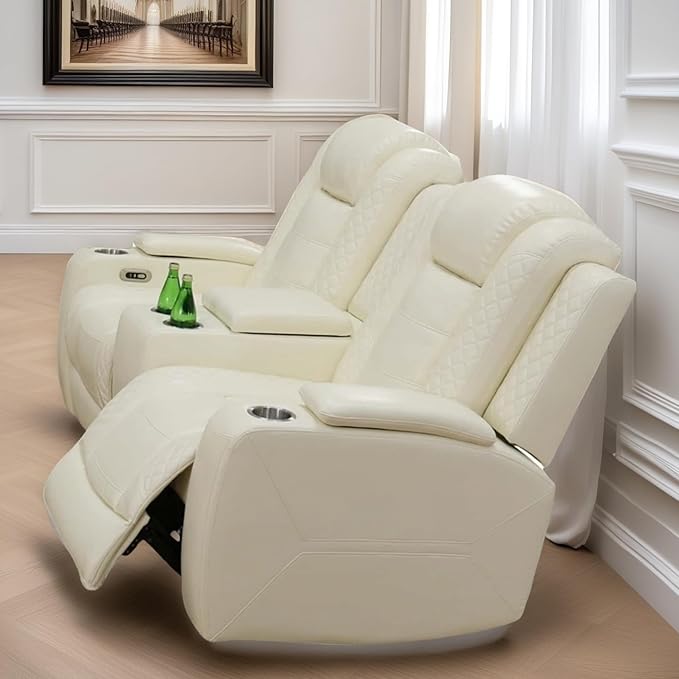 Loveseat Recliner Sofa, Reclining Loveseat Leather Couch - Image 7