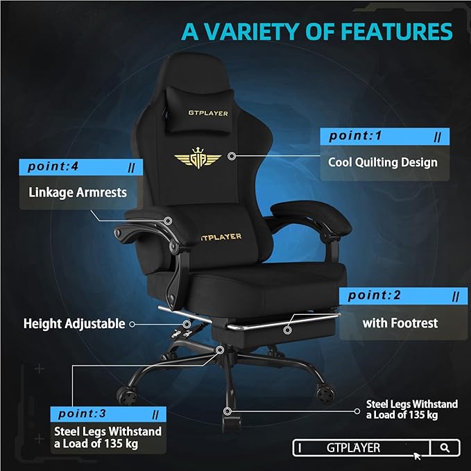 GTPLAYER Gaming Chair Fabric - Image 5