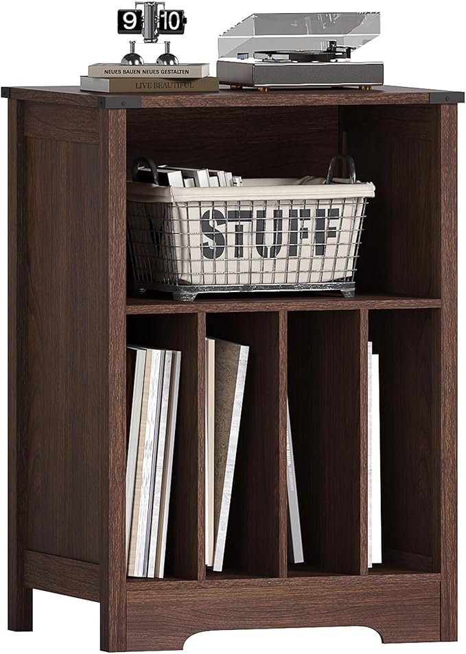 ChooChoo Record Player Stand, Vinyl Record Storage Cabinet, Turntable Stand - Image 8