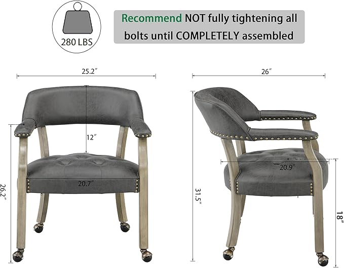 LEEMTORIG Large Dining Chairs - Image 3