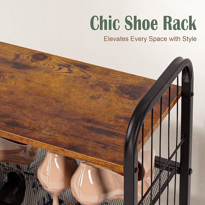 Shoe Rack, 3-Tier Shoe Organizer - Image 6
