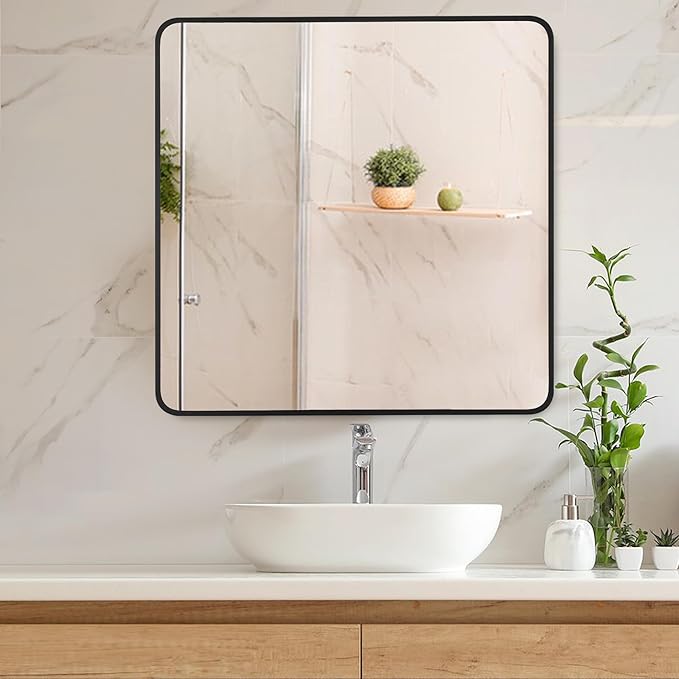 30x30 Inch Rectangle Bathroom Mirror - Image 3