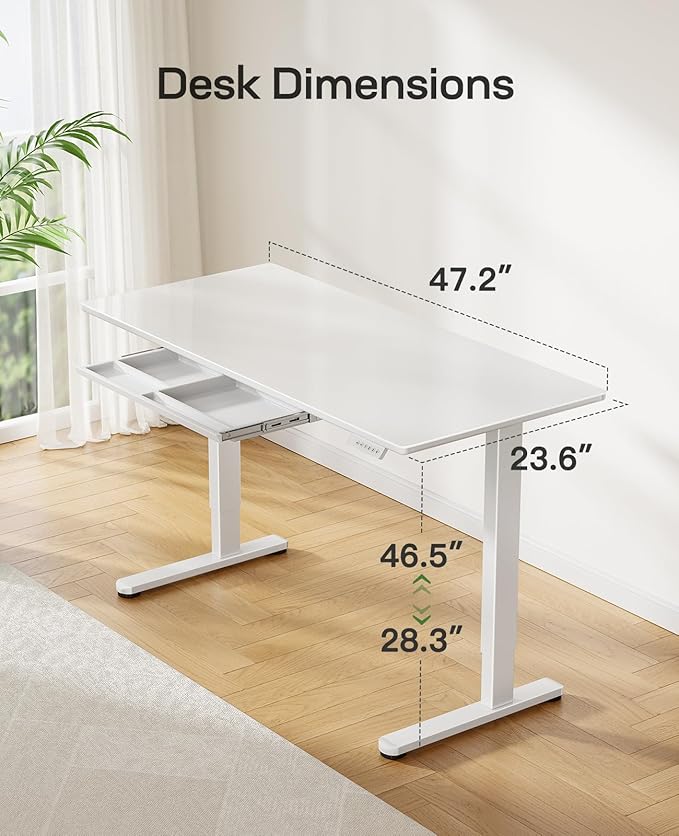 Marsail Glass Electric Standing Desk - Image 6