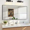 KOCUUY 30x55 Inch Large Black Wall Mounted Mirror, Aluminum Framed Decorative by KOCUUY