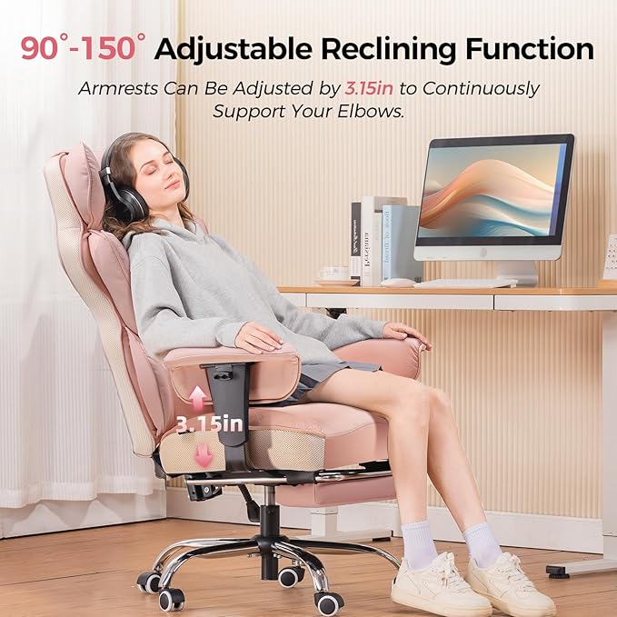 GTRACING Big and Tall Gaming Chair 400lbs Heavy Duty Office Chair - Image 5