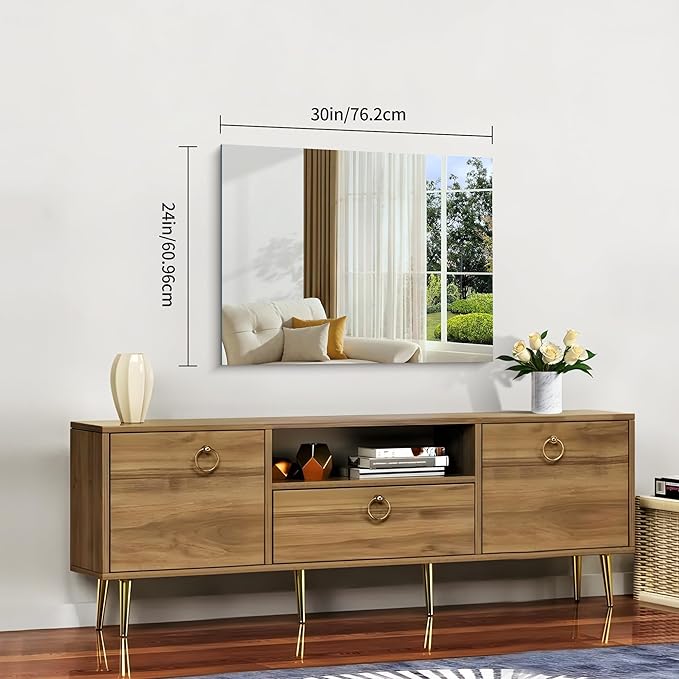 Frameless Mirror, 24x30 Inch Bathroom Mirror - Image 3