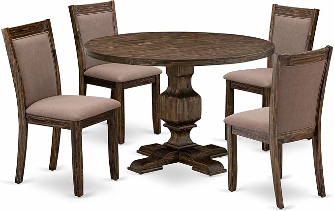East West Furniture I3MZ5-748 5 Piece Dining Room Table Set Includes a Round by EastWestFurniture