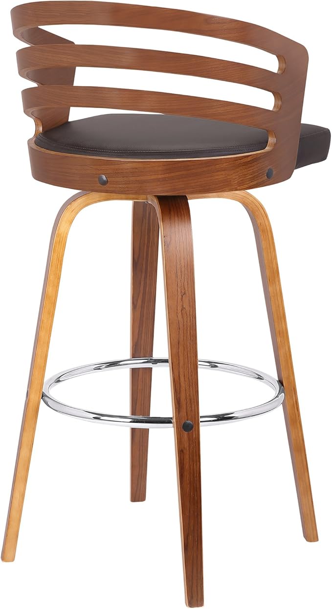 Armen Living Jayden Mid Century Modern Swivel Bar Stool - Image 13