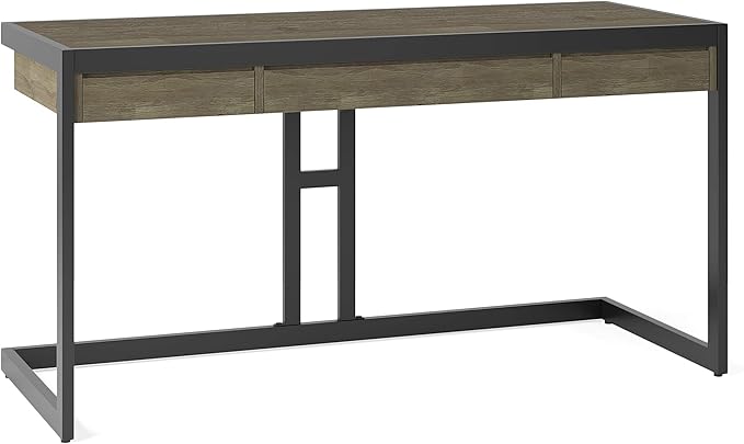 SIMPLIHOME Erina SOLID ACACIA WOOD Industrial 60 inch Wide Writing Office Desk by SimpliHome