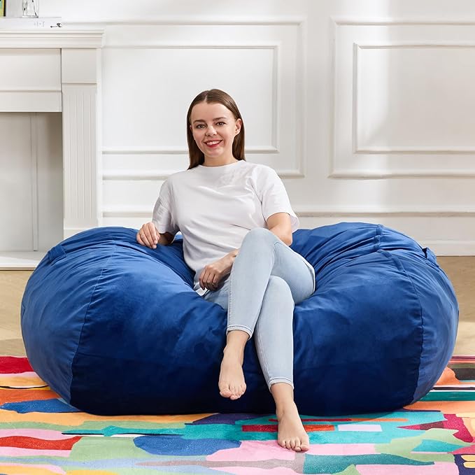 Hobestluk 3FT Bean Bag Chair Large Beanbag by YourHomeDeservesMore
