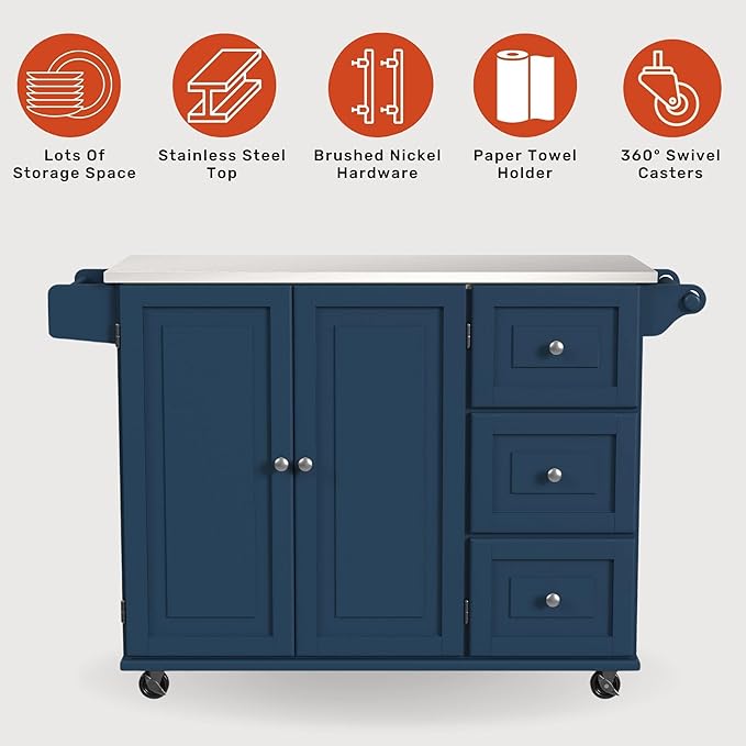 homestyles Mobile Kitchen Island Cart - Image 2